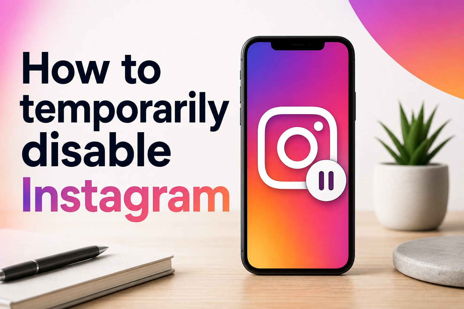 how-to-temporarily-disable-instagram-e939 Smartphone showing Instagram profile settings with a temporary disable account option