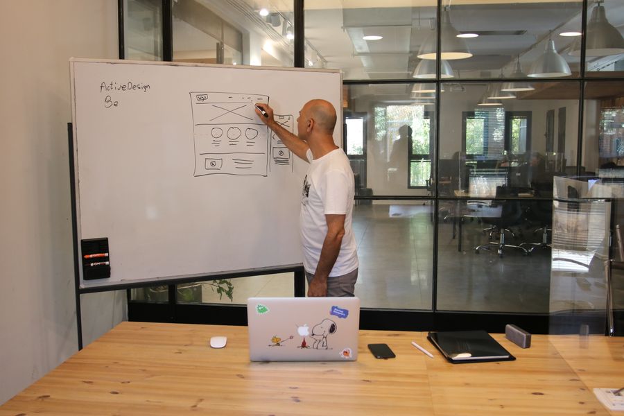 Marketing professionals discussing content planning